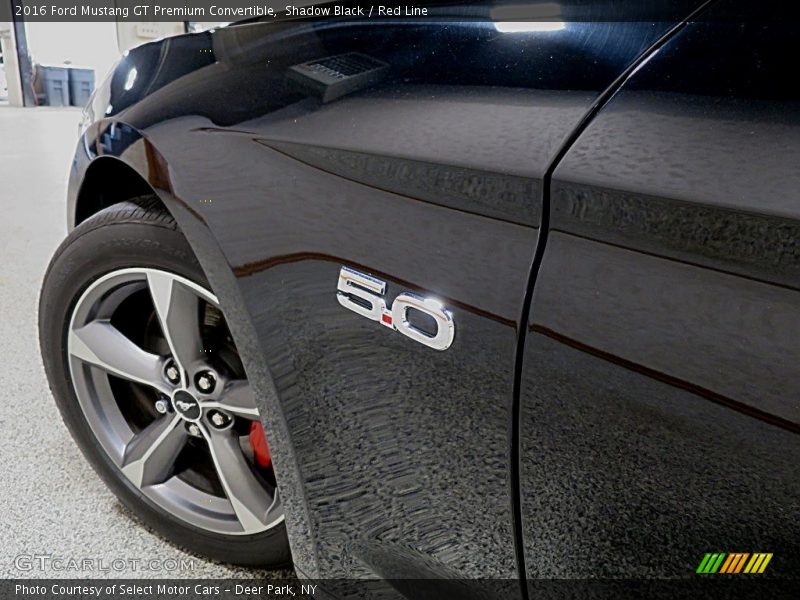 Shadow Black / Red Line 2016 Ford Mustang GT Premium Convertible