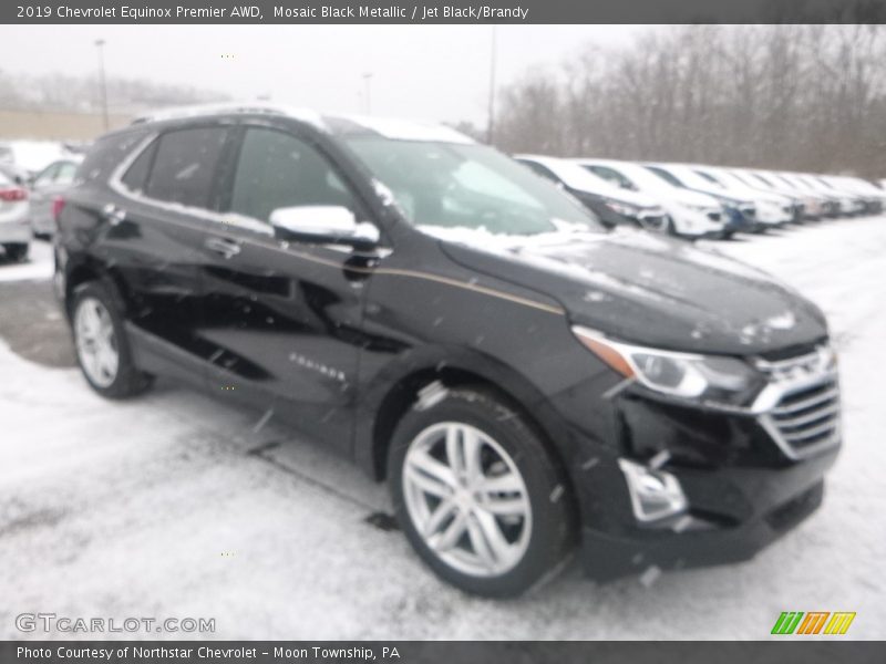 Mosaic Black Metallic / Jet Black/Brandy 2019 Chevrolet Equinox Premier AWD