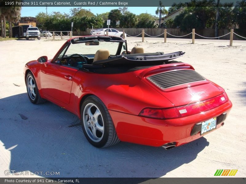 Guards Red / Cashmere Beige 1995 Porsche 911 Carrera Cabriolet