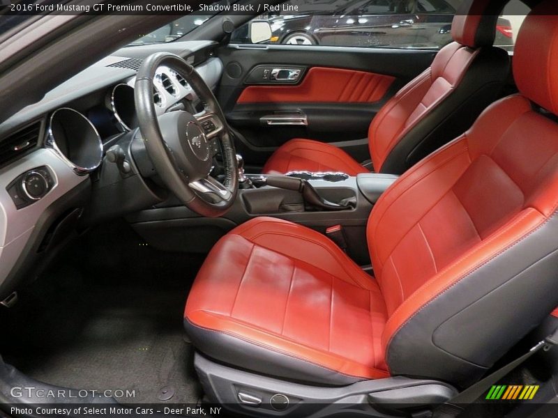 Shadow Black / Red Line 2016 Ford Mustang GT Premium Convertible