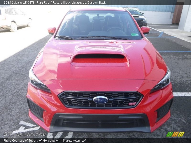 Pure Red / Recaro Black Ultrasuede/Carbon Black 2019 Subaru WRX STI