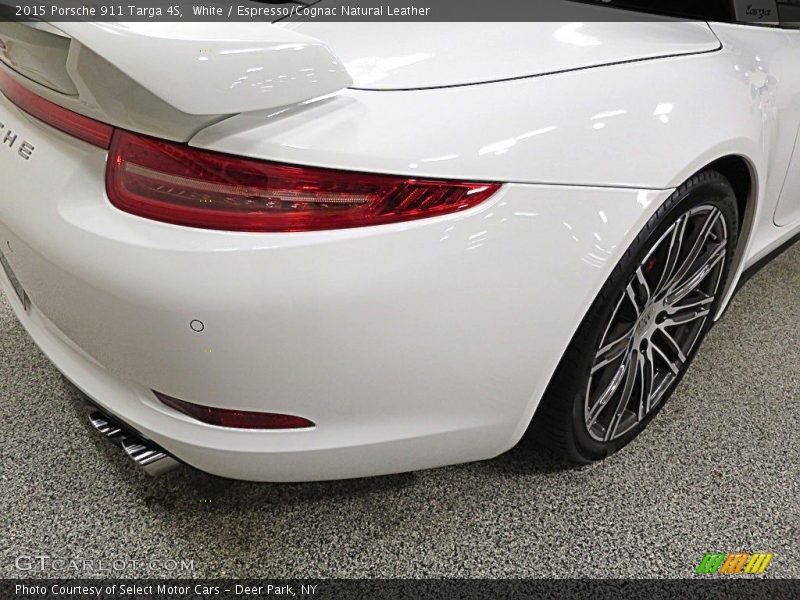 White / Espresso/Cognac Natural Leather 2015 Porsche 911 Targa 4S