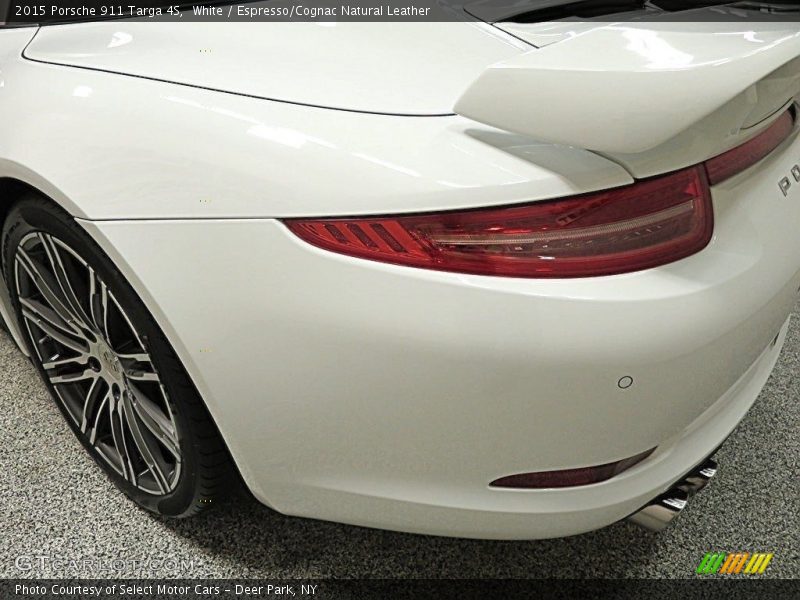 White / Espresso/Cognac Natural Leather 2015 Porsche 911 Targa 4S