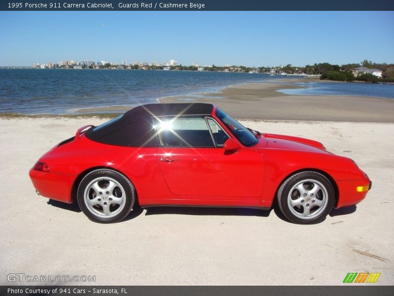 Guards Red / Cashmere Beige 1995 Porsche 911 Carrera Cabriolet