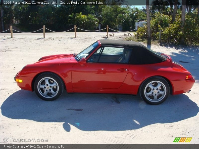 Guards Red / Cashmere Beige 1995 Porsche 911 Carrera Cabriolet