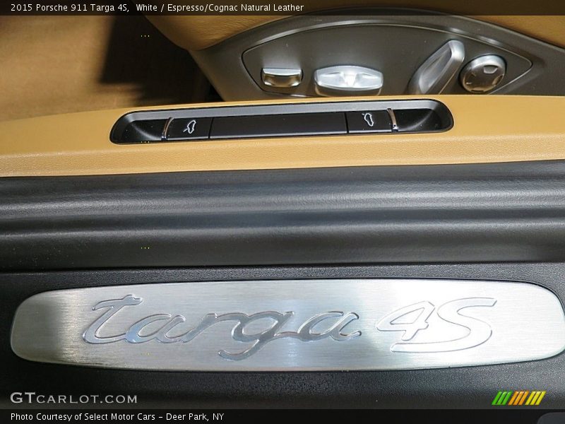 White / Espresso/Cognac Natural Leather 2015 Porsche 911 Targa 4S