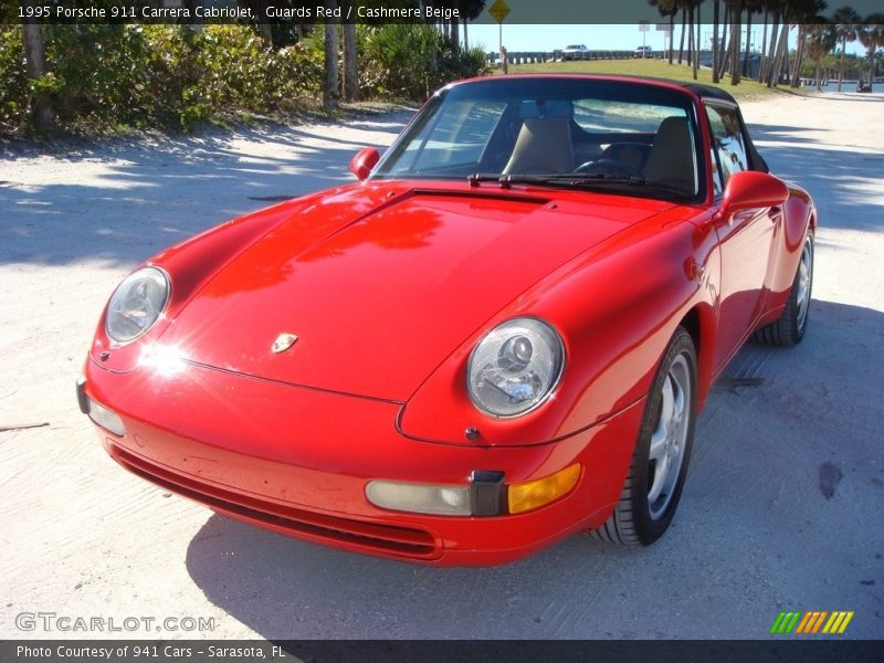 Guards Red / Cashmere Beige 1995 Porsche 911 Carrera Cabriolet