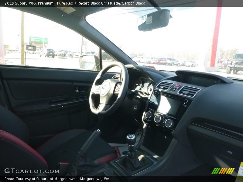 Pure Red / Recaro Black Ultrasuede/Carbon Black 2019 Subaru WRX Premium