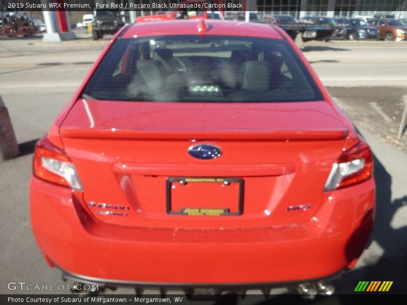 Pure Red / Recaro Black Ultrasuede/Carbon Black 2019 Subaru WRX Premium
