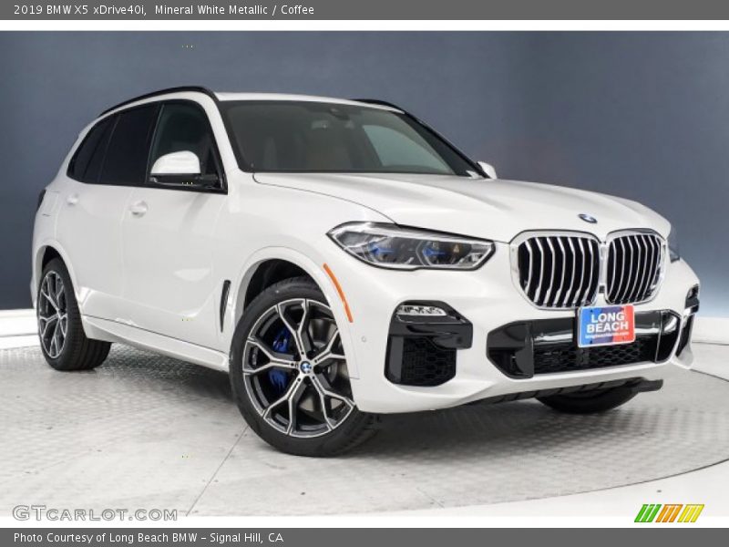 Mineral White Metallic / Coffee 2019 BMW X5 xDrive40i