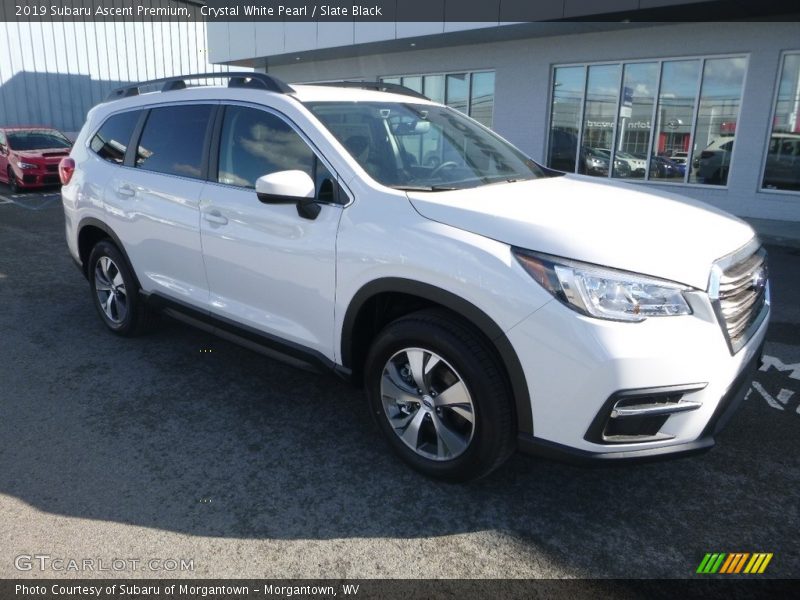 Crystal White Pearl / Slate Black 2019 Subaru Ascent Premium