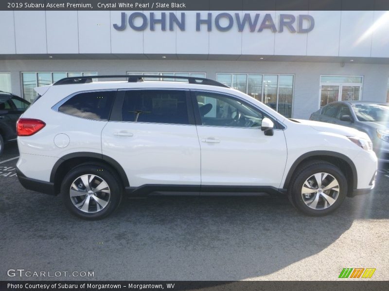 Crystal White Pearl / Slate Black 2019 Subaru Ascent Premium