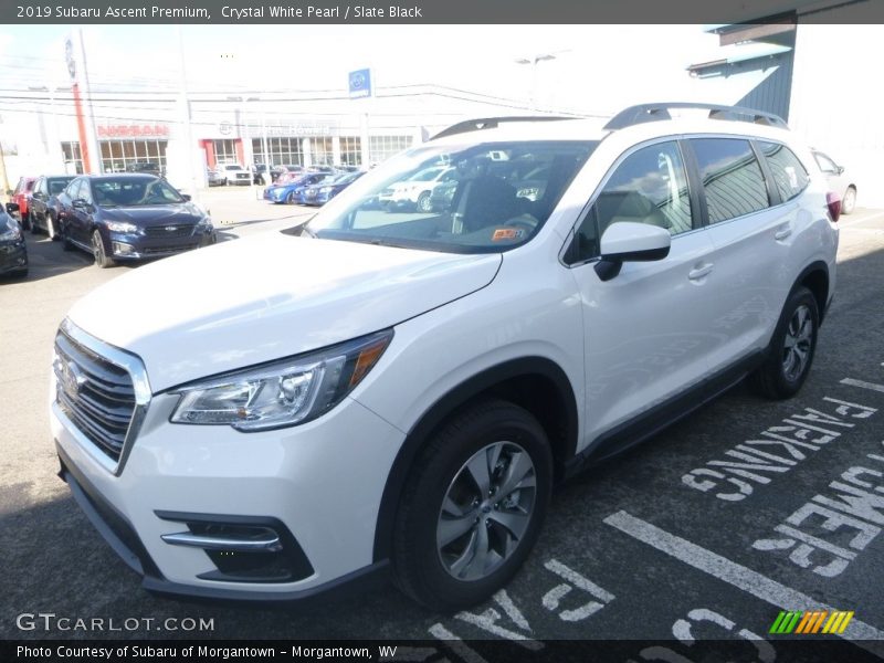 Crystal White Pearl / Slate Black 2019 Subaru Ascent Premium