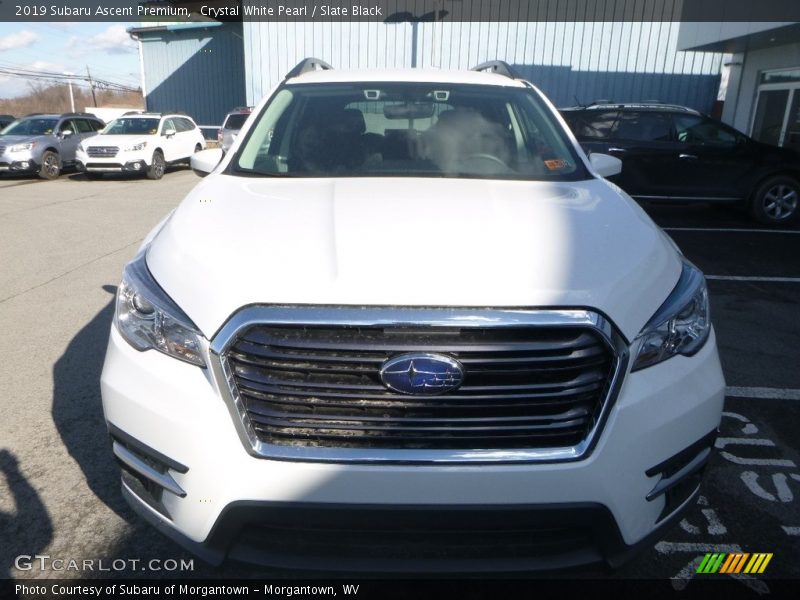 Crystal White Pearl / Slate Black 2019 Subaru Ascent Premium