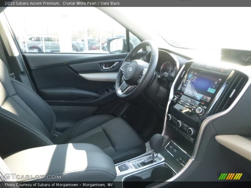 Crystal White Pearl / Slate Black 2019 Subaru Ascent Premium