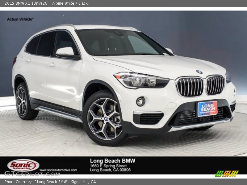 Alpine White / Black 2019 BMW X1 sDrive28i