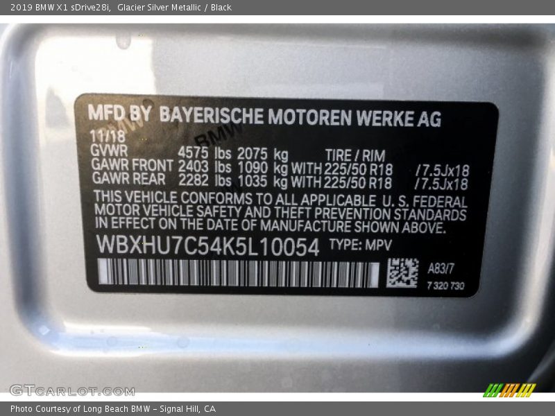 A83 - 2019 BMW X1 sDrive28i