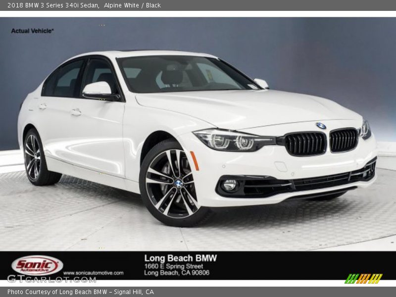 Alpine White / Black 2018 BMW 3 Series 340i Sedan