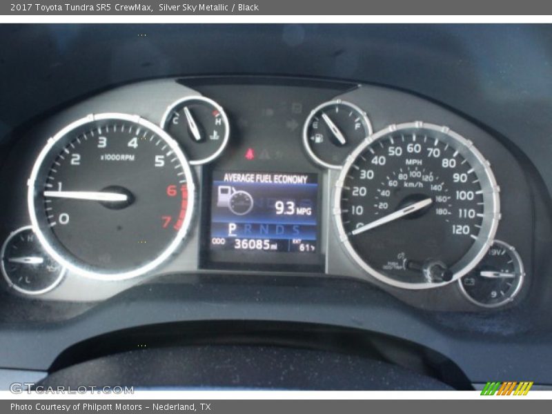 Silver Sky Metallic / Black 2017 Toyota Tundra SR5 CrewMax