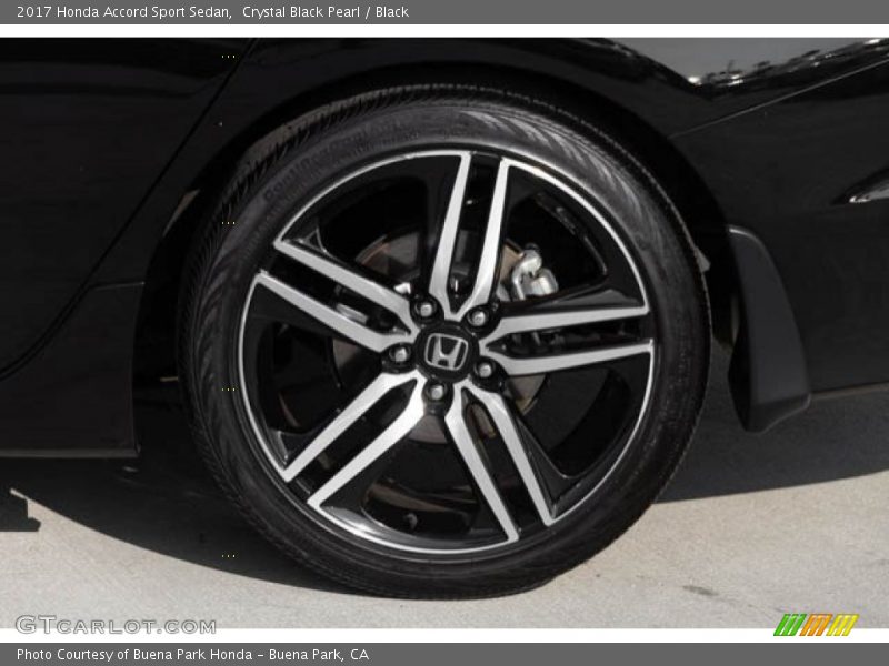 Crystal Black Pearl / Black 2017 Honda Accord Sport Sedan