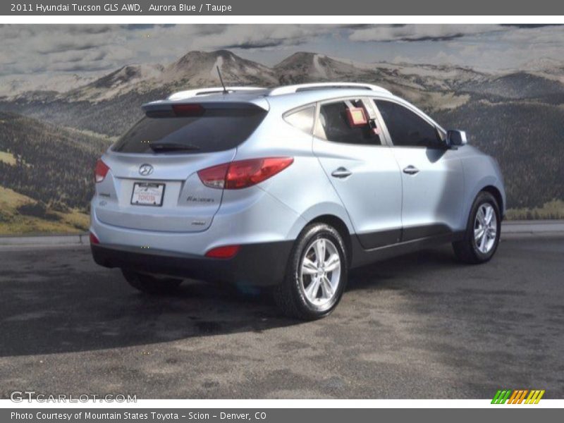 Aurora Blue / Taupe 2011 Hyundai Tucson GLS AWD