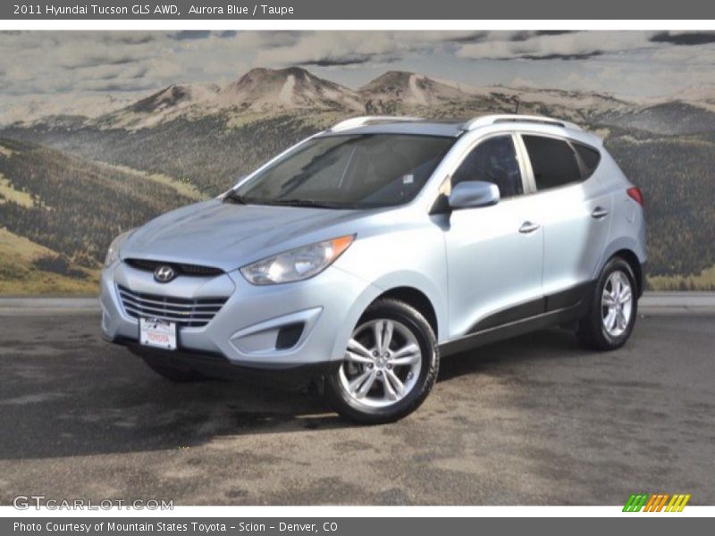 Aurora Blue / Taupe 2011 Hyundai Tucson GLS AWD