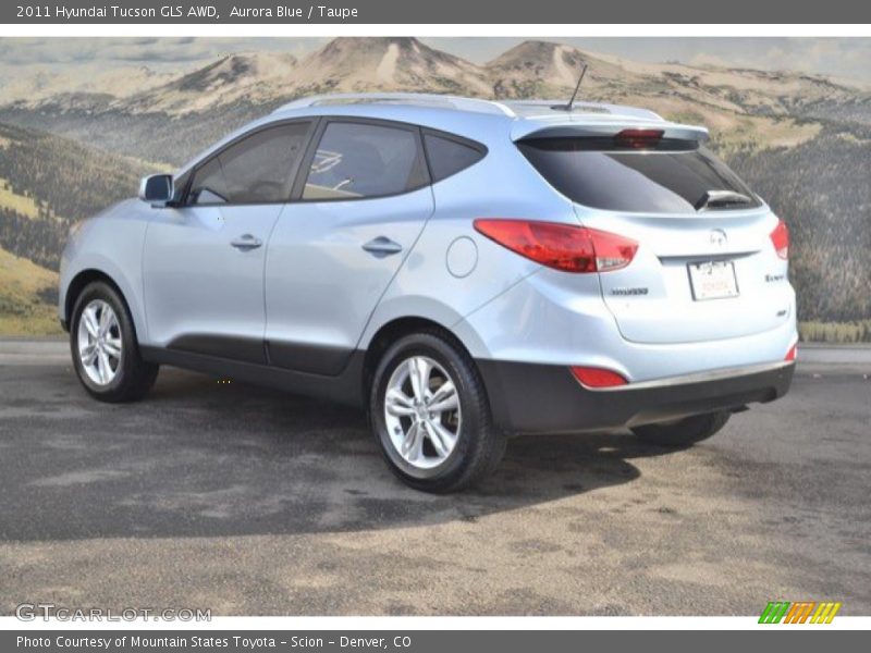 Aurora Blue / Taupe 2011 Hyundai Tucson GLS AWD