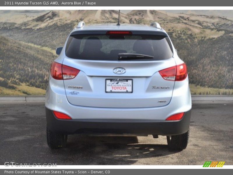 Aurora Blue / Taupe 2011 Hyundai Tucson GLS AWD