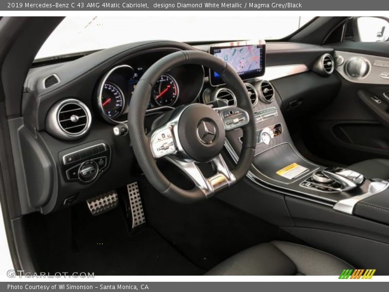designo Diamond White Metallic / Magma Grey/Black 2019 Mercedes-Benz C 43 AMG 4Matic Cabriolet