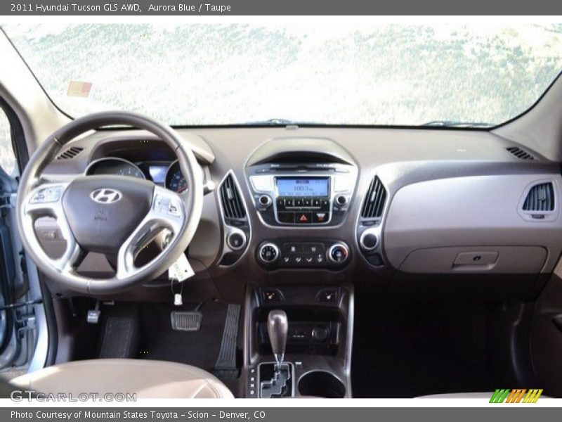 Aurora Blue / Taupe 2011 Hyundai Tucson GLS AWD