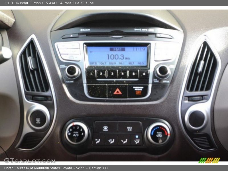 Aurora Blue / Taupe 2011 Hyundai Tucson GLS AWD