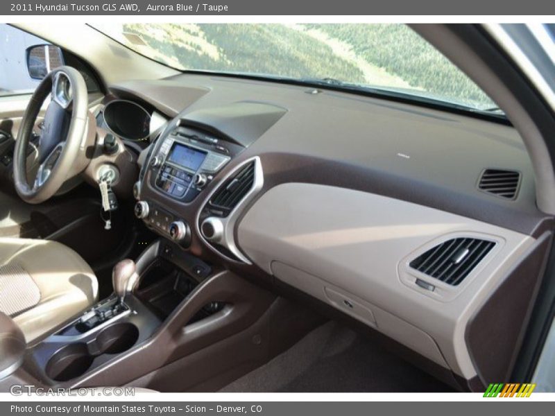 Aurora Blue / Taupe 2011 Hyundai Tucson GLS AWD