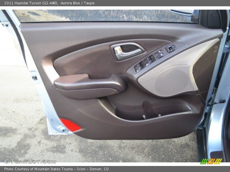 Aurora Blue / Taupe 2011 Hyundai Tucson GLS AWD
