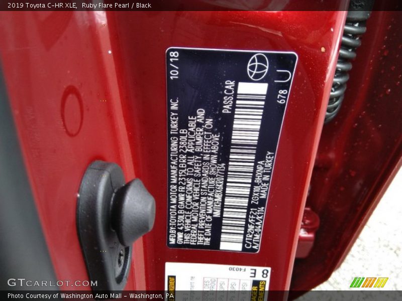 Ruby Flare Pearl / Black 2019 Toyota C-HR XLE