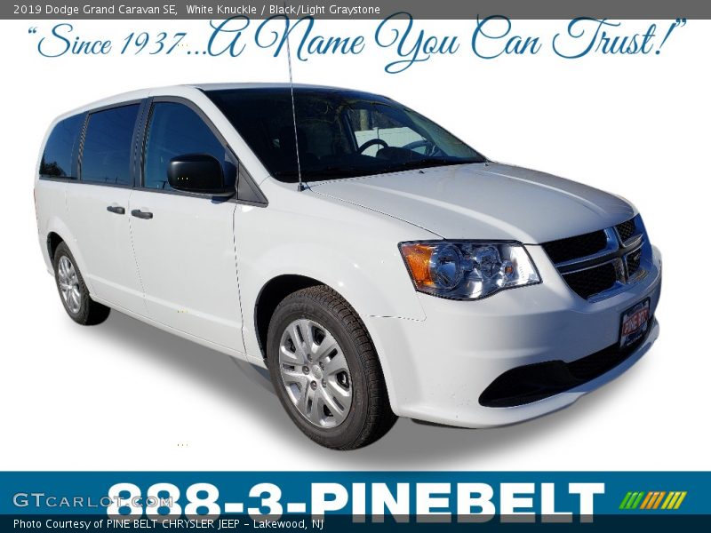 White Knuckle / Black/Light Graystone 2019 Dodge Grand Caravan SE