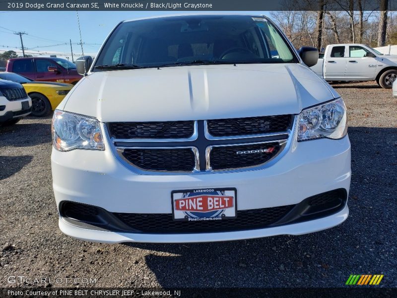 White Knuckle / Black/Light Graystone 2019 Dodge Grand Caravan SE