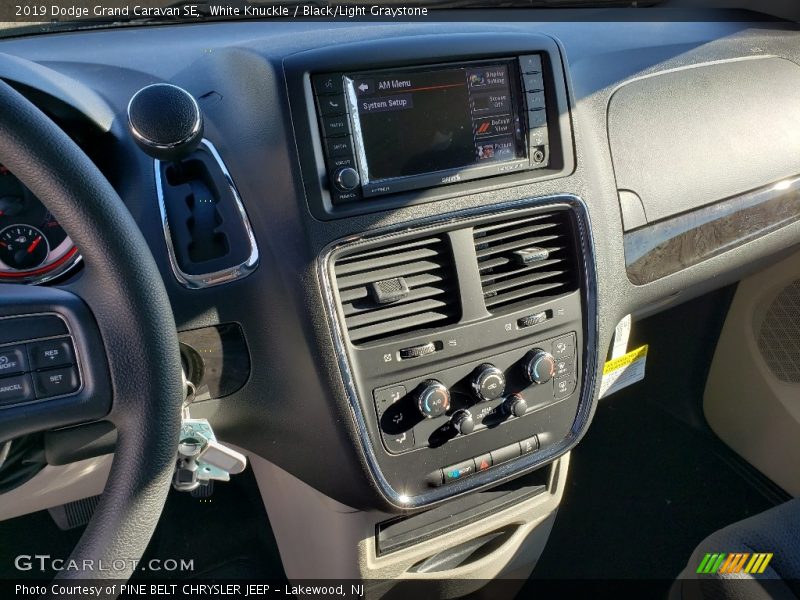 White Knuckle / Black/Light Graystone 2019 Dodge Grand Caravan SE