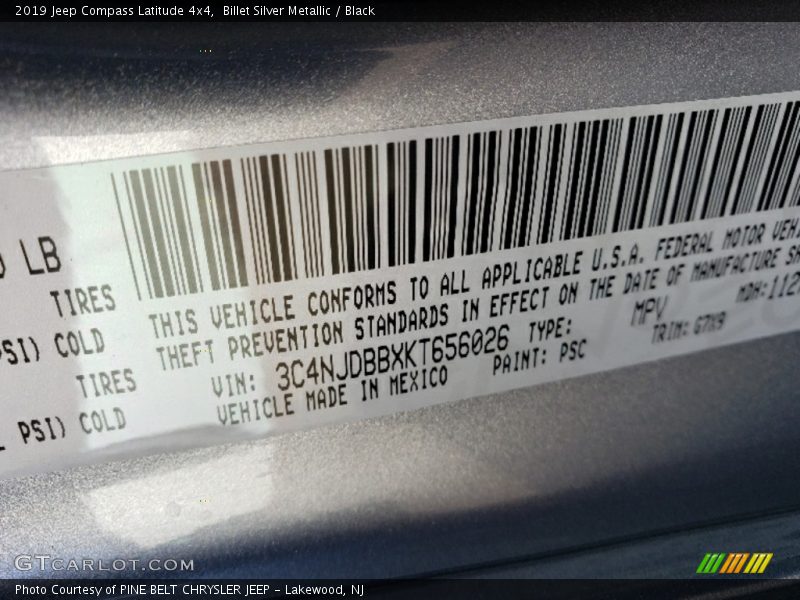 Billet Silver Metallic / Black 2019 Jeep Compass Latitude 4x4