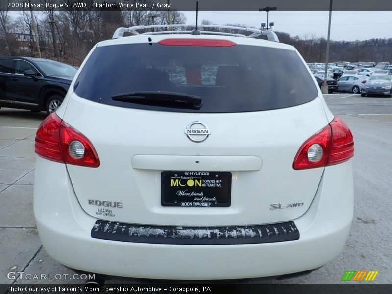 Phantom White Pearl / Gray 2008 Nissan Rogue SL AWD