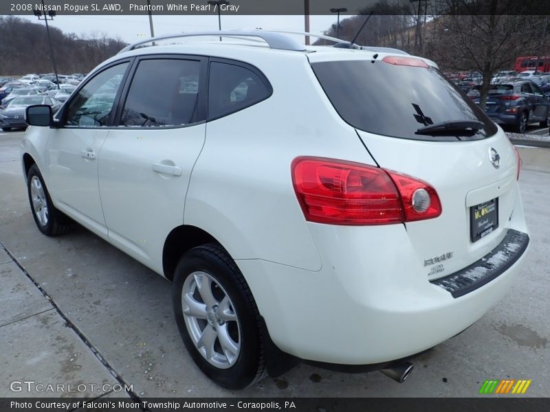 Phantom White Pearl / Gray 2008 Nissan Rogue SL AWD