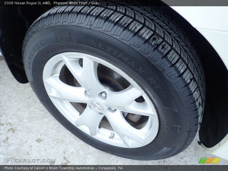 Phantom White Pearl / Gray 2008 Nissan Rogue SL AWD