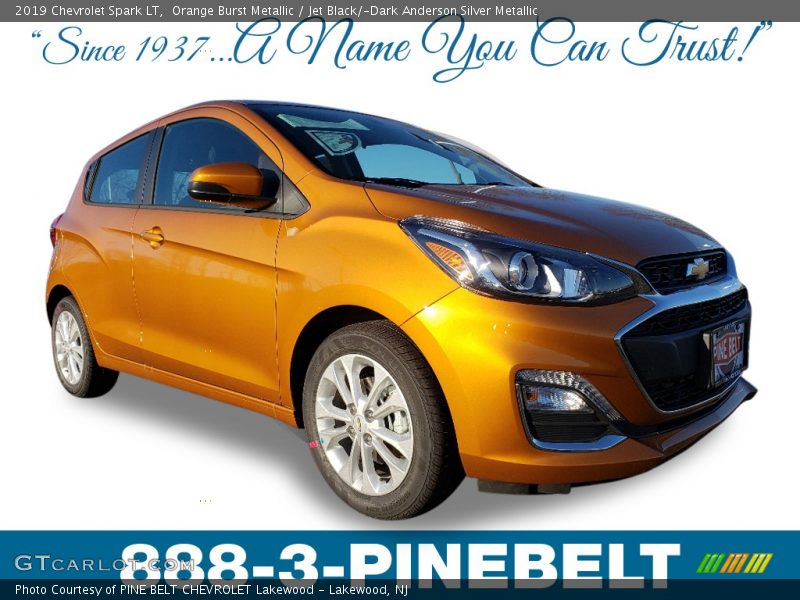 Orange Burst Metallic / Jet Black/­Dark Anderson Silver Metallic 2019 Chevrolet Spark LT