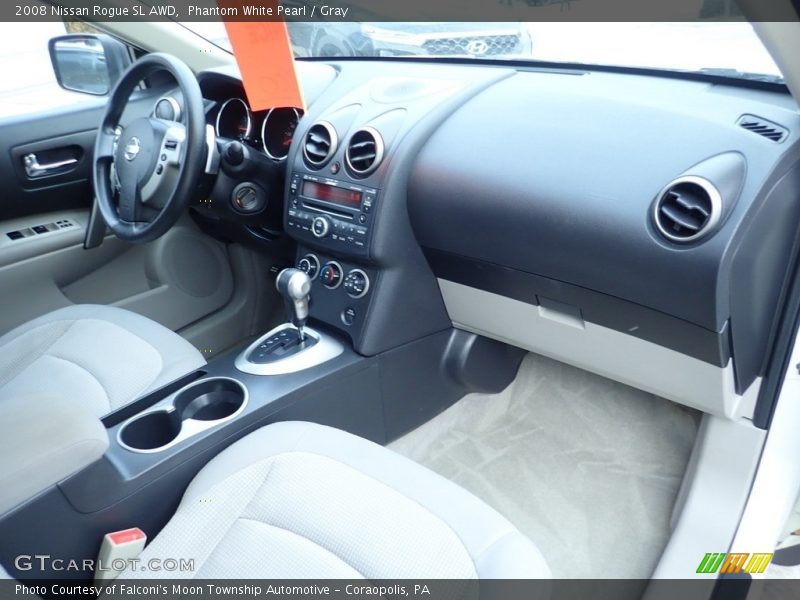 Phantom White Pearl / Gray 2008 Nissan Rogue SL AWD