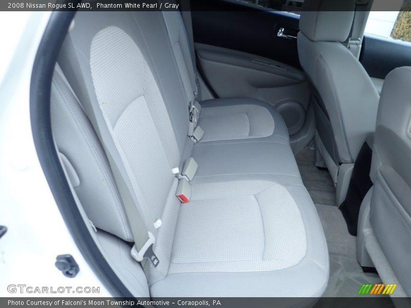 Phantom White Pearl / Gray 2008 Nissan Rogue SL AWD