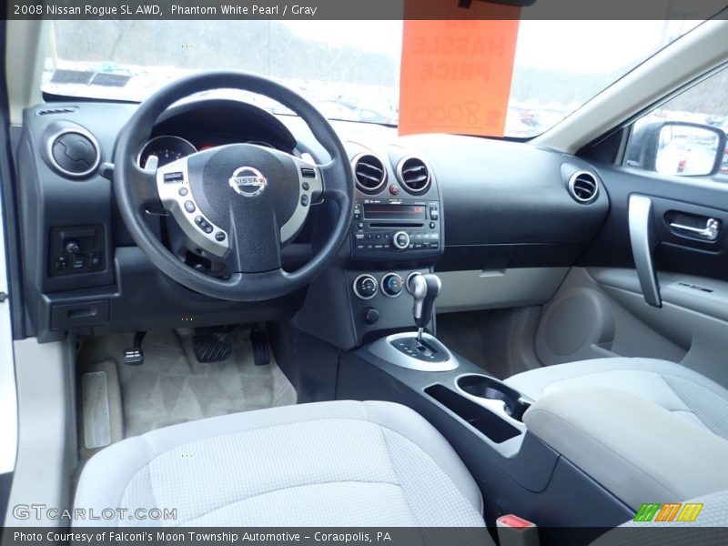 Phantom White Pearl / Gray 2008 Nissan Rogue SL AWD