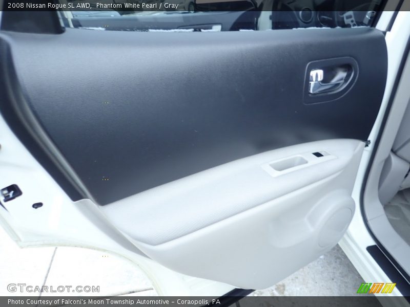 Phantom White Pearl / Gray 2008 Nissan Rogue SL AWD
