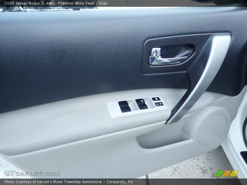 Phantom White Pearl / Gray 2008 Nissan Rogue SL AWD