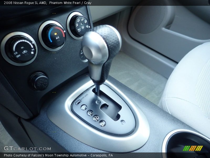 Phantom White Pearl / Gray 2008 Nissan Rogue SL AWD