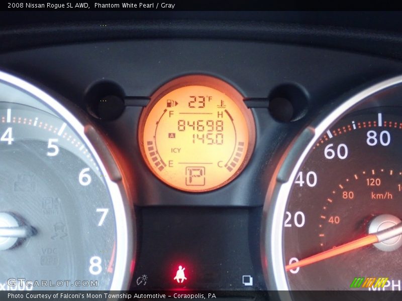 Phantom White Pearl / Gray 2008 Nissan Rogue SL AWD