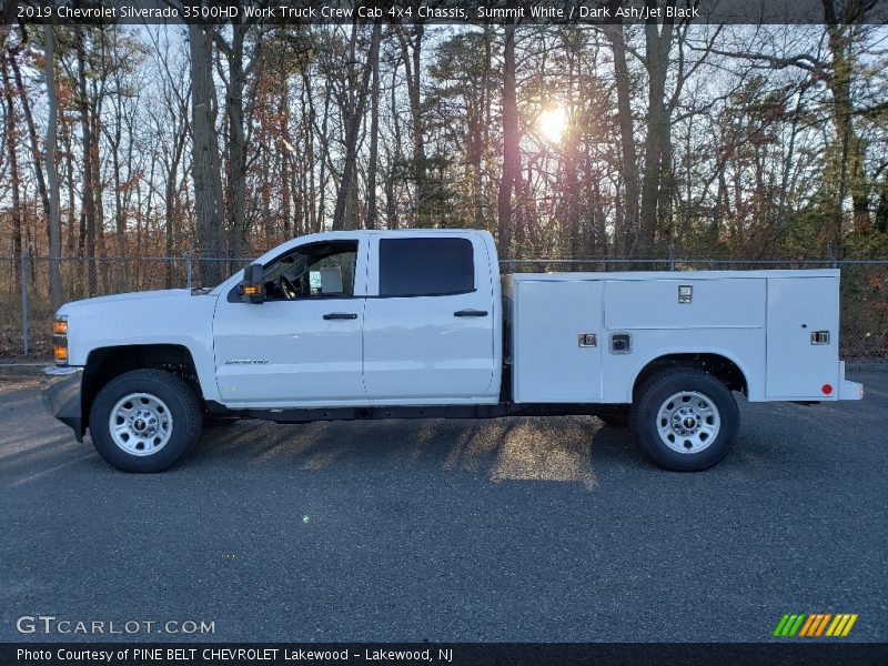 Summit White / Dark Ash/Jet Black 2019 Chevrolet Silverado 3500HD Work Truck Crew Cab 4x4 Chassis